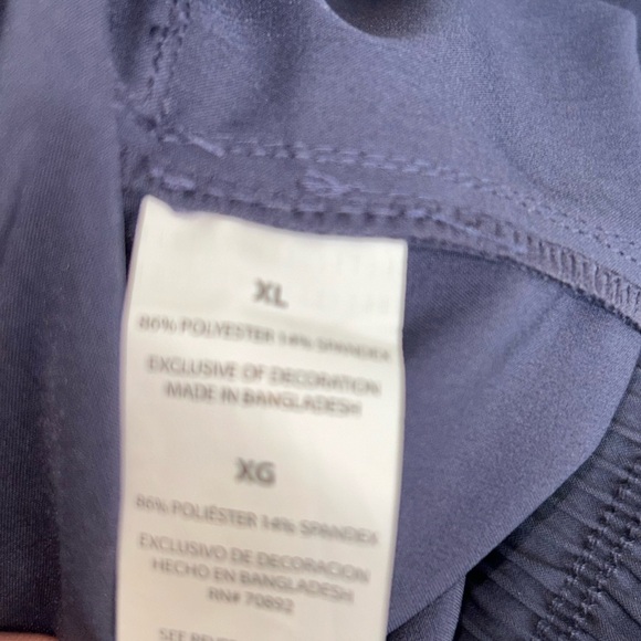 Apana Blue Running Elastic Waist Drawstring Shorts Biker Shorts Size XL - Picture 3 of 7